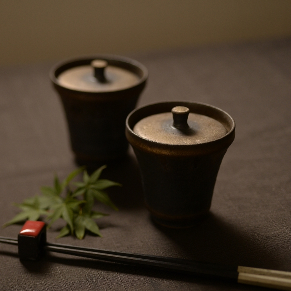奥田章｜金彩反り蓋碗｜作家もの和食器通販”IVORY