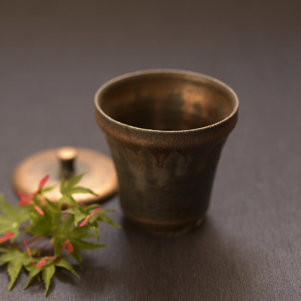 奥田章｜金彩反り蓋碗｜作家もの和食器通販”IVORY