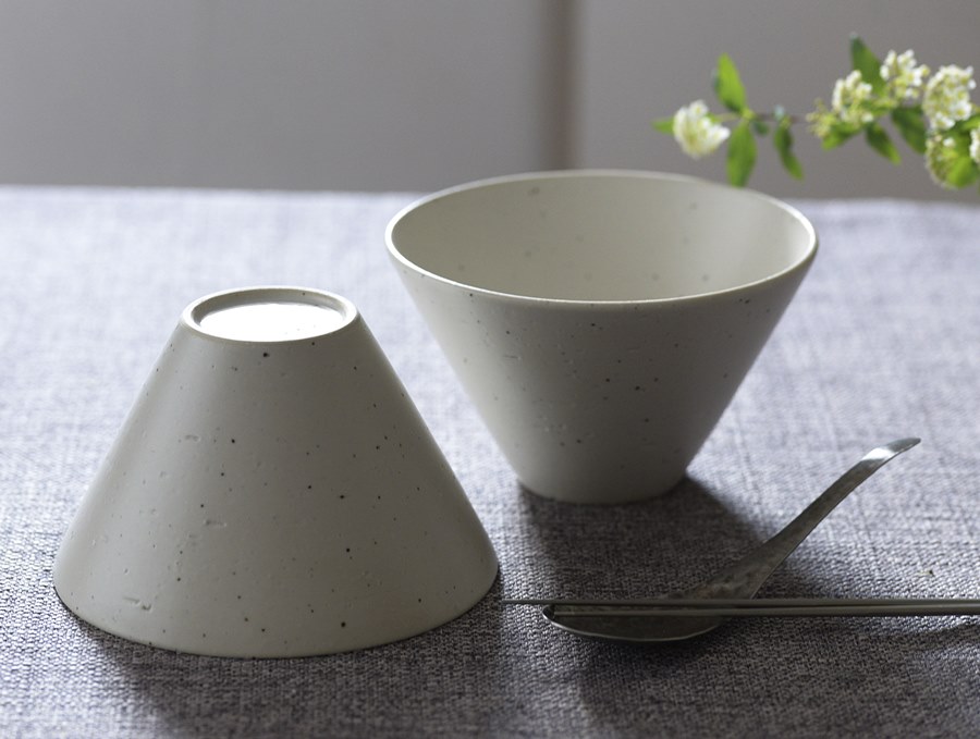 藤田千絵子｜みかげ土ストレートボウル｜作家もの和食器通販通販 IVORY