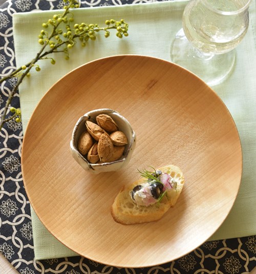 後藤文生｜天然木木皿24cm｜作家もの和食器通販通販 IVORY