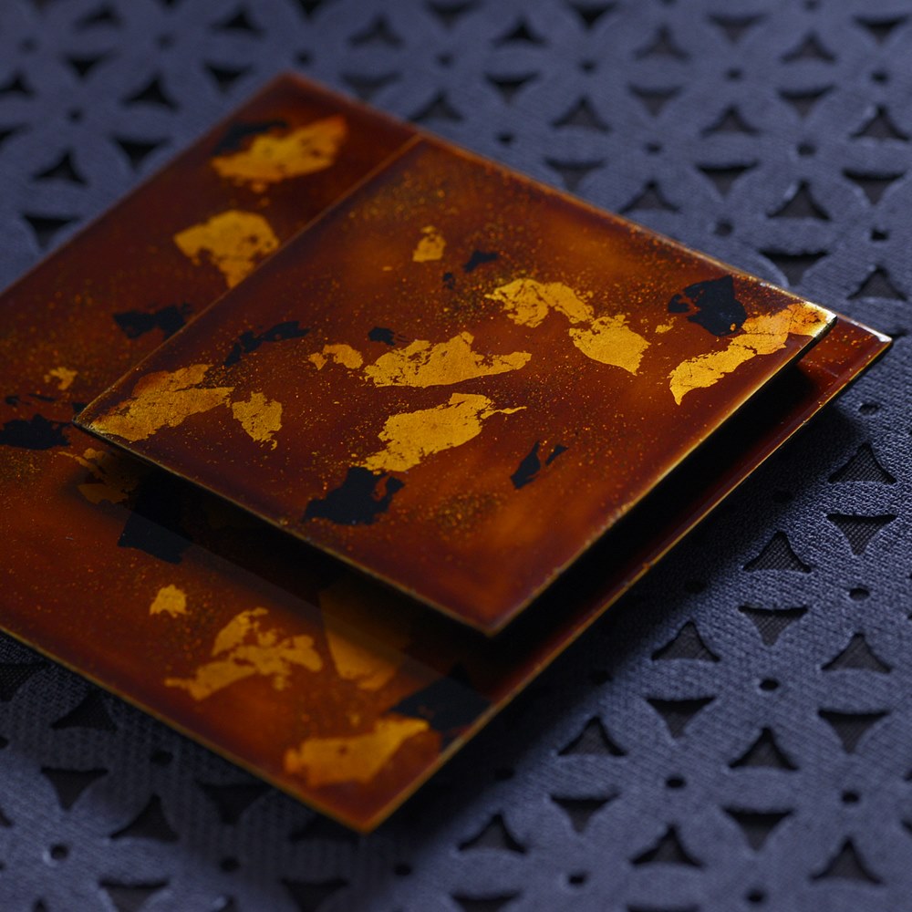 加賀　泊工芸　吹寄せ皿　5枚セット 加賀 泊工芸 吹寄せ皿 5枚セット