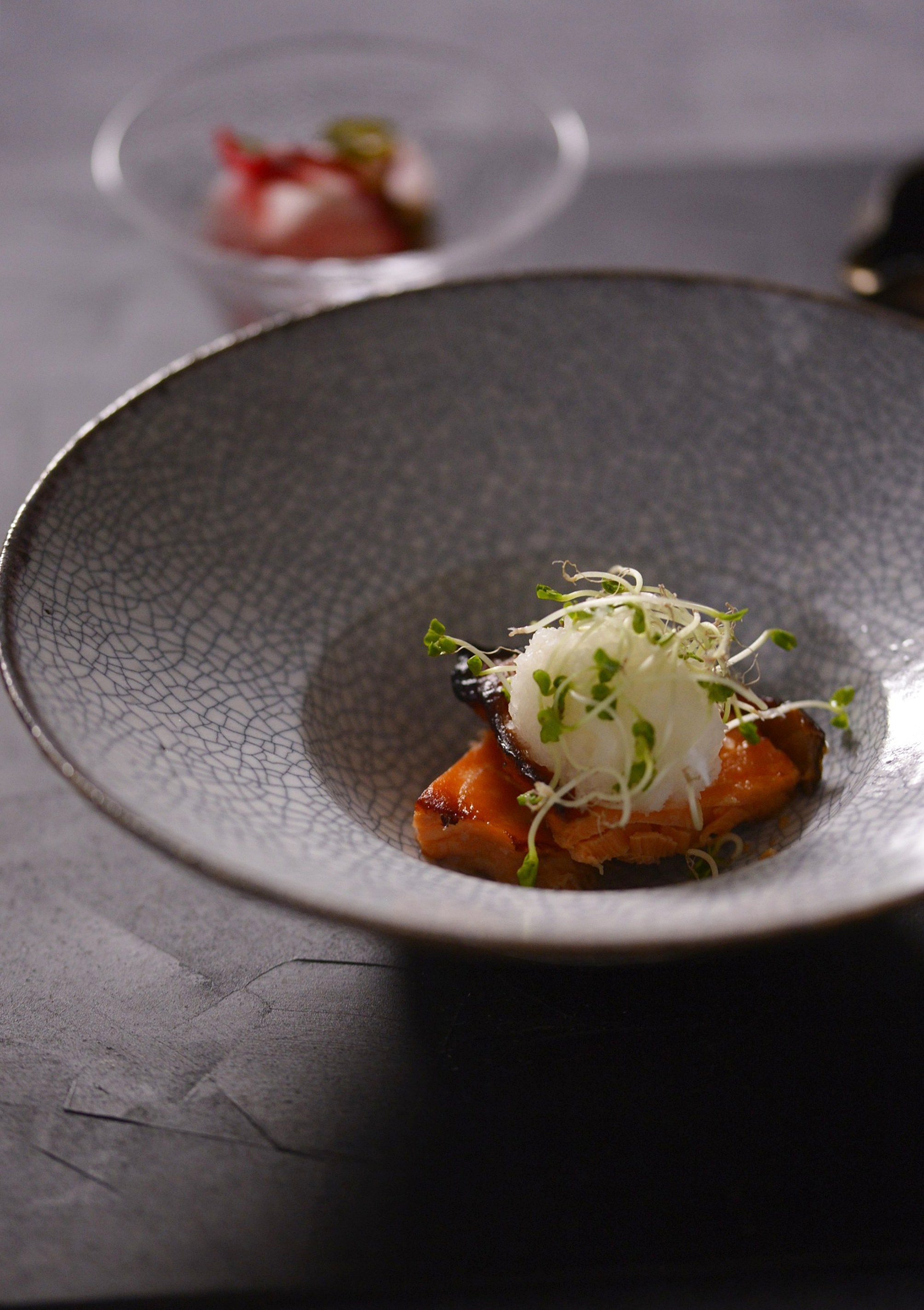 水野幸一 墨貫入 リム鉢小